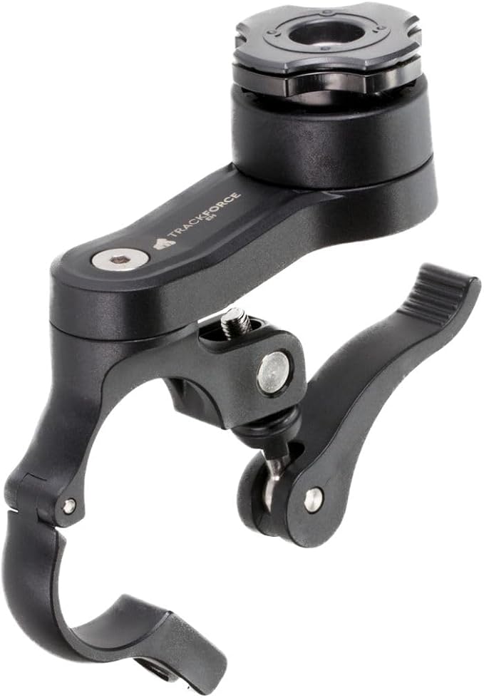 TRACKFORCE EH - Fahrrad-Handyhalterung/Motorrad-Handyhalterung mit Vibrationsdämpfer | kompatibel mit jedem Lenker | beiliegende Case für Smartphones | 360° rotierbar (nur Halterung)