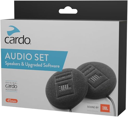 Cardo, 45 MM JBL Dual HD-Kopfhörer-Audio-Kit für Gegensprechanlage, Noir