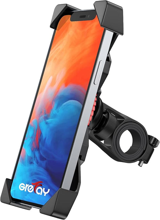 Grefay Fahrrad Handyhalterung Scooter Universal Handyhalter Motorrad Lenker Mit 360° Drehbarer Für 3,5-6,5 Zoll Smartphone
