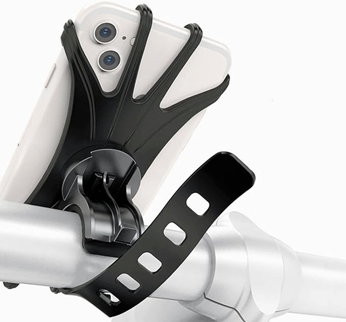 ZHJINGYU Handyhalterung Fahrrad, Universal Motorrad & Fahrradhalter, Pram Silikon verdickt, 360° drehbar, Abnehmbarer Fahrrad & Rennrad-Lenker-Telefonhalter für 4,5-7,0 Zoll Smartphone