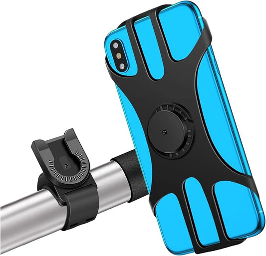 MOSUO Handyhalterung Fahrrad, Universal Motorrad Halterung Fahrrad Silikon Verdicken mit 360°Drehbarer Abnehmbare Handy Fahrradhalterung Lenker Rennrad für 4,5-7,0 Zoll Smartphone