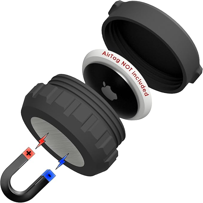 Mars Outpost | ORIGINAL magnetische Hülle | Kompatibel mit Apple AirTag | Wasser-, stoß- und vibrationsfeste Magnethalterung stark Schutz wasserdicht für Auto versteck motorradhalterung Made in EU