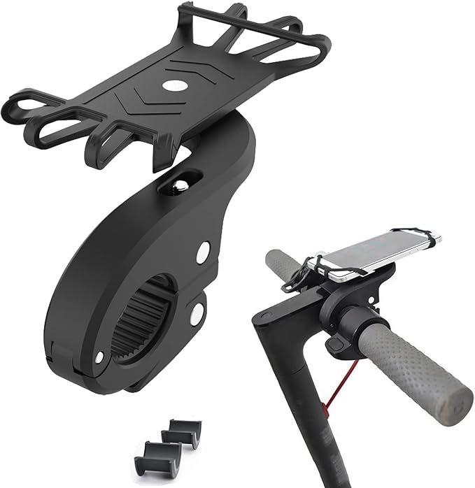 VOLOHAS Handyhalterung am Lenker für Xiaomi M365/Pro/Pro 2/1S Elektroroller, um 360 Grad Drehbarer Handyhalter für 4,7"-6,5" Handy, für Lenkern Rennrad/Motorrad/Kinderwagen/Mountainbike/Fahrrad