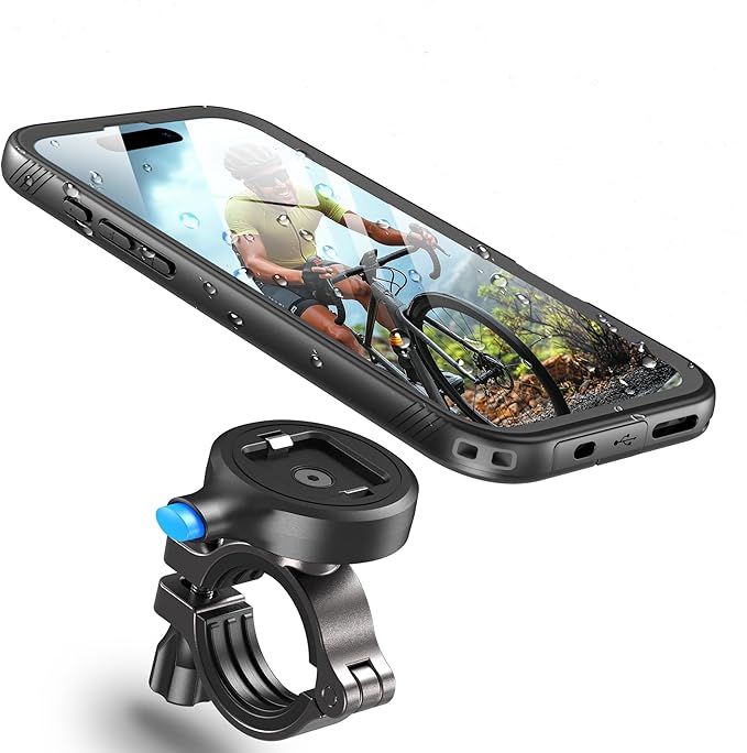 Cozycase Handyhalterung Fahrrad für iPhone 16 Pro Wasserdicht - 【Sofortige Entriegelung und Verriegelung】 Bike Phone Holder/Mount Handy Halterung Motorrad Lenker Rennrad Scooter MTB Waterproof