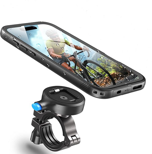 Cozycase Handyhalterung Fahrrad für iPhone 16 Pro Wasserdicht - 【Sofortige Entriegelung und Verriegelung】 Bike Phone Holder/Mount Handy Halterung Motorrad Lenker Rennrad Scooter MTB Waterproof
