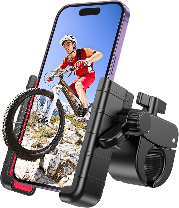 GEJIN Handyhalterung Fahrrad, 360° Smartphone Handyhalterung Motorrad,e Scooter Handyhalterung ebike Roller Halter Lenker Fahrrad Handyhalter, für 4.5-7.0 Zoll iPhone & Android Smartphones