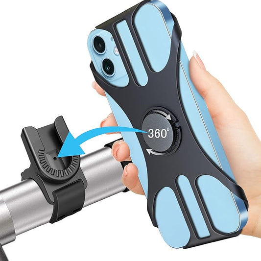 Deerfun Handyhalterung Fahrrad, Universal Handyhalter Motorrad Abnehmbar 360°Verstellbare Fahrrad Handyhalterung für 4,0-7,0 Zoll Smartphone