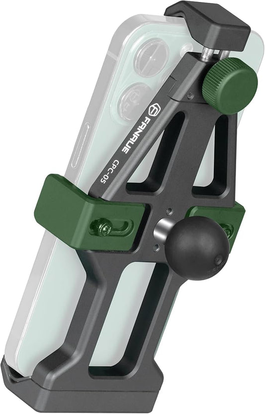 FANAUE Handyhalterung mit 1 Zoll Kugelkopf kompatible mit RAM Mount B Größe Doppelbuchsenarm und Fahrrad Motorrad Telefonhalter für 5.5-7" Smartphones, Anti-Lockerungs-Knopfes Doppelter Schutz.