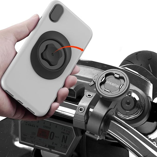 Handyhalterung Fahrrad,Motorrad Handyhalter mit universellem Adapter,Out-Front-Fahrradlenker halterung für Mountainbike, Roller,Elektrofahrrad und Rennrad Kompatibel Smartphones【Serie C - 2. Gen】