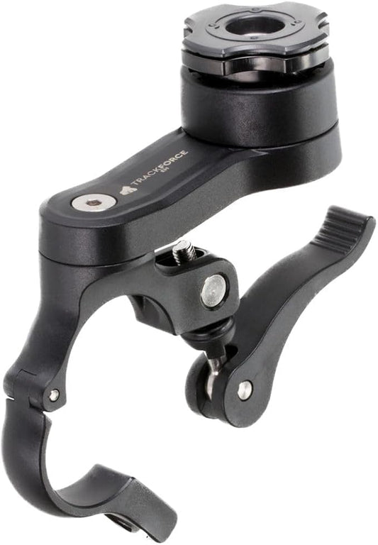 TRACKFORCE EH - Fahrrad-Handyhalterung/Motorrad-Handyhalterung mit Vibrationsdämpfer | kompatibel mit jedem Lenker | beiliegende Case für Smartphones | 360° rotierbar (nur Halterung)