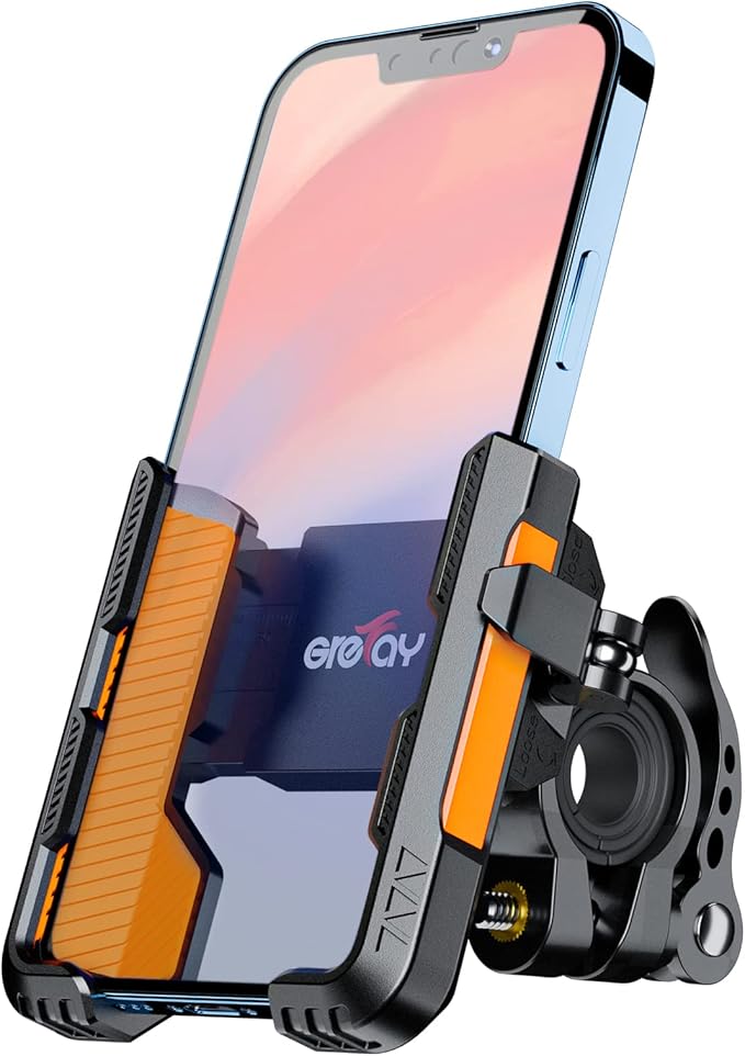 Grefay Fahrrad Handyhalterung【1S Schnelle Demontage】 Motorrad Handyhalter Mit 360 Drehung Outdoor Lenker Handyhalter für Rennrad MTB Scooter für 4,5-7,0 Smartphone