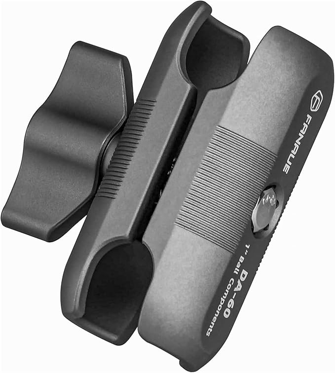 FANAUE Doppelbuchsenarm kompatibel mit RAM Mounts Type B 1" Ball Assembly und Motorrad-Handyhalterung, passt zu allen Industriestandard 1"/25,4mm/Type B Ball Adaptern mit einer Aluminiumlänge von 2,3"