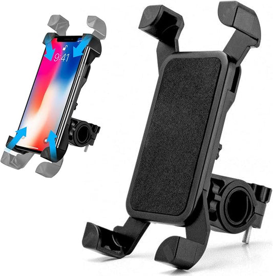 Guniata Motorrad Handyhalterung,Handyhalter Fahrrad, 360° Drehung Handy Motorradhalterung,Wackelfrei und Stabil,Kompatibel mit i-OS und A-ndroid Geräten von 3,5 bis 7 Zoll(schwarz)