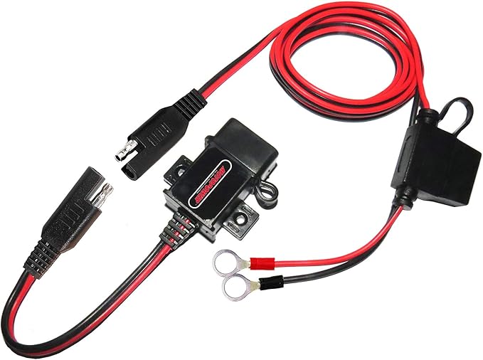 MOTOPOWER MP0609A 3,1 Amp Motorrad USB-Ladegerät Kit für Telefon, GPS oder Sportkamera