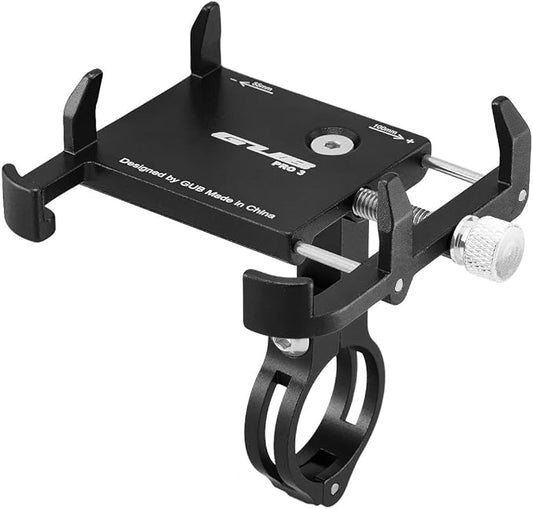 MidGard PRO3 Fahrrad Handyhalterung Aluminium Motorrad Scooter Fahrrad e-Bike Universal Handy Halterung Schnellspanner Lenker für Handy Halter drehbar für 4,7-7,2 Zoll Smartphone, Navi - Schwarz