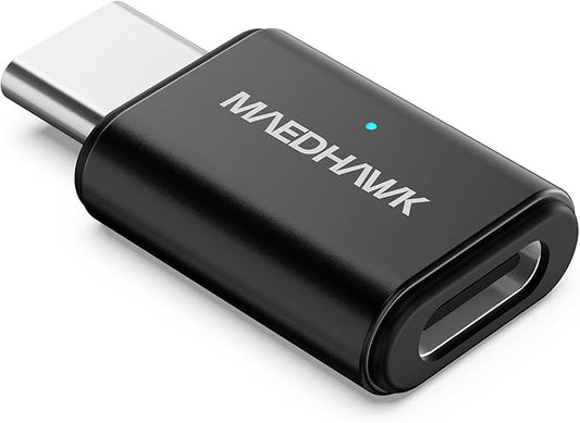 MaedHawk Bypass Motorrad CarPlay Bluetooth Headset Adapter mit Passthrough USB-C Ladeanschluss