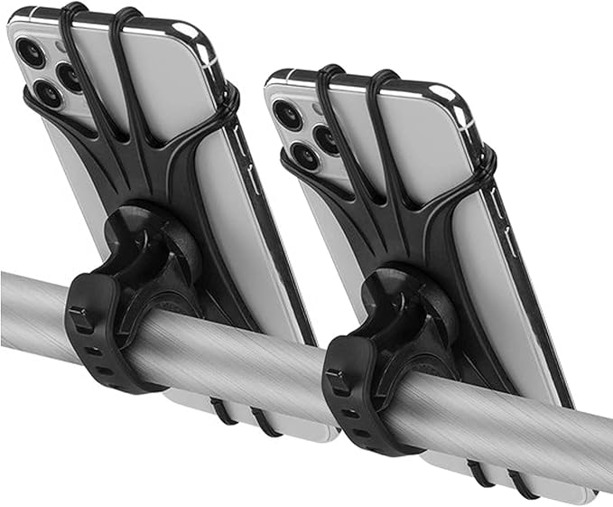 Kinizuxi Handyhalterung für Fahrrad und Motorrad - Universal 360° Drehung Outdoor Halter für iPhone 13 12 11 Pro Max, Samsung, Smartphone (2 Stück)