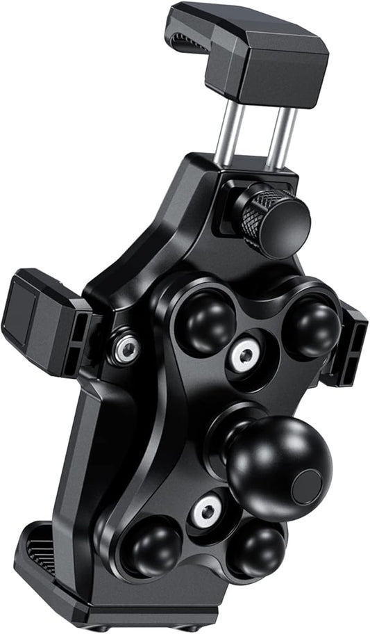 iMESTOU Antivibrationen Motorrad Telefonhalterung mit 1 Kugelkopf Passend für RAM B Größe Halterungen/Zubehör mit 1" Kugelpfanne, Einhandbedienung und 360°Rotation Hält Sicher 4,7-7,2" Telefone