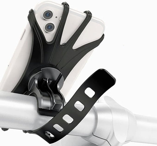 ZHJINGYU Handyhalterung Fahrrad, Universal Motorrad & Fahrradhalter, Pram Silikon verdickt, 360° drehbar, Abnehmbarer Fahrrad & Rennrad-Lenker-Telefonhalter für 4,5-7,0 Zoll Smartphone