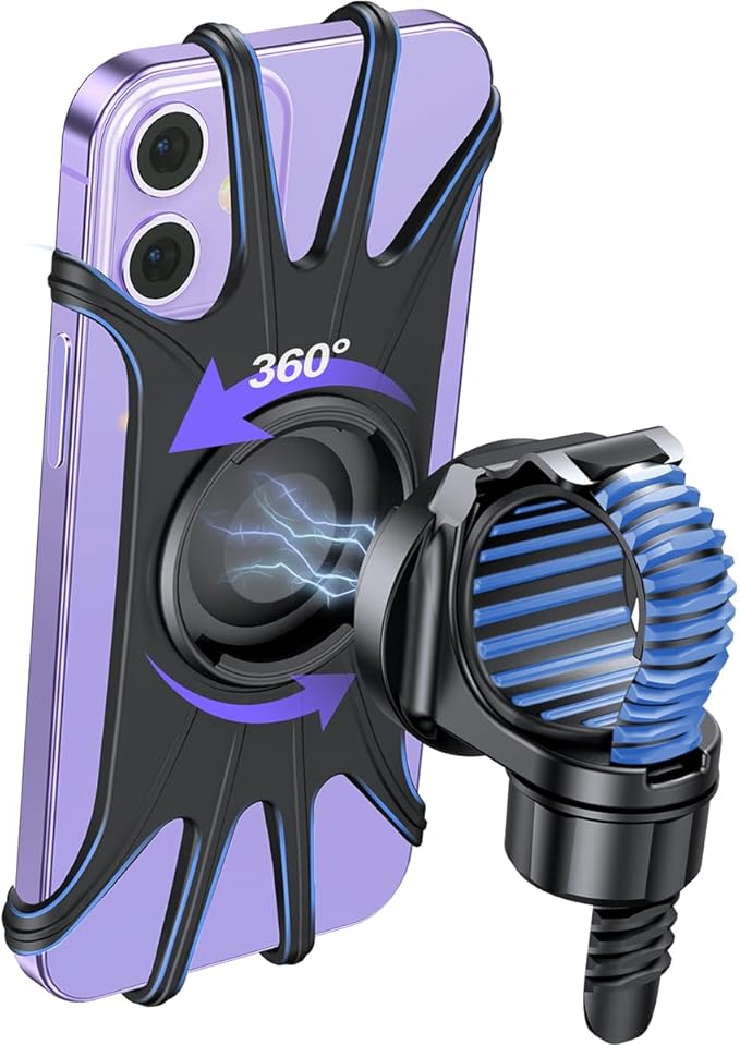 Handyhalterung Fahrrad,abnehmbar 360°verstellbare Fahrrad Handyhalterung, universal Motorrad Handyhalterung für Allen Handy,Full Screen freundliche Handyhalter für Rennrad MTB Motorrad Kinderwagen