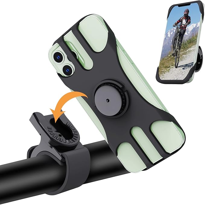 Handyhalterung Fahrrad, Abnehmbar 360° Drehbare Handyhalterung Motorrad, Universal Handy Halterung Fahrradlenker für Allen Smartphone, Handyhalter Fahrrad für E Scooter Rennrad MTB Roller