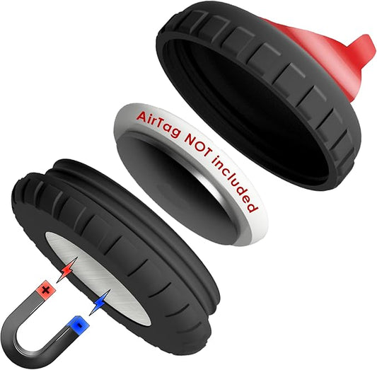 Mars Outpost Slim magnetische & klebende Hülle | Kompatibel mit Apple AirTag | Wasser-, stoß- und vibrationsfeste Magnethalterung stark Schutz wasserdicht für Auto versteck motorradhalterung