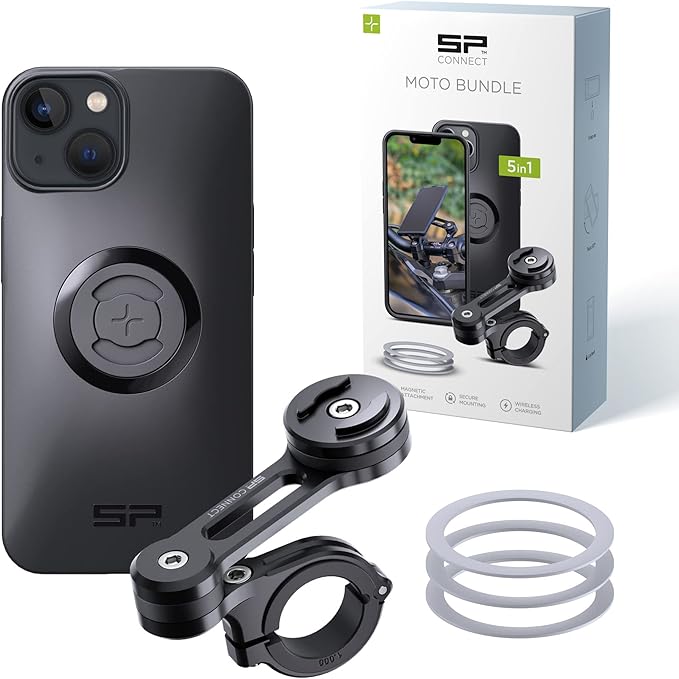 SP CONNECT Moto Bundle | SPC+ | kompatibel mit iPhone 14/13 | Handyhalter für Motorrad Bike Moped Roller | Gadget Halterung für Navi