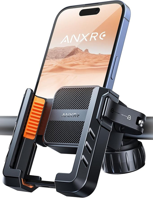 ANXRE Handyhalterung Fahrrad Lenker, Handyhalter Motorrad [360° Drehbar & 1S-Freigabe] Universal Fahrrad Handyhalterung Lenker Motorrad für iPhone 16/15/14/13 Pro Max Android (Alle 4.7"-7" Smartphone