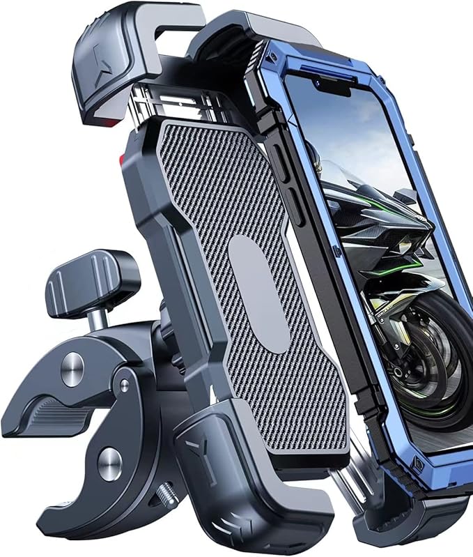 Bovemanx Handyhalterung Motorrad, [150mph Wind Anti-vibriert] [7,2 Zoll Großes Telefon freundlich] Fahrrad Handy Halterung Lenker, [3s Installieren] Handyhalter Fahrrad, kompatibel mit iPhone