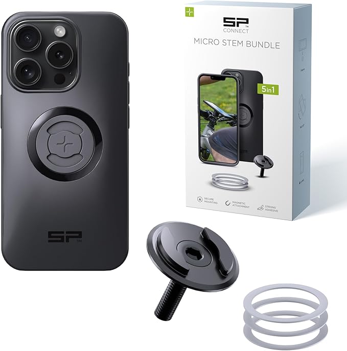 SP CONNECT Micro Stem Bundle | SPC+ | für iPhone 15 Pro Handy Halterung für den fahrradlenker | Smartphone Halterung Fahrrad | handyhalter