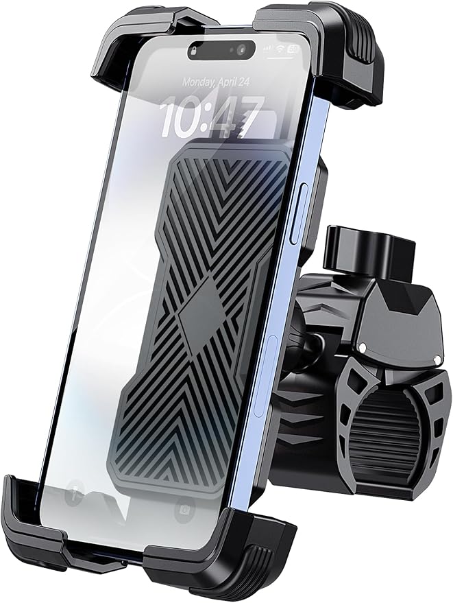 Grefay Handyhalterung Fahrrad, Handyhalterung Motorrad -Universal 360° Lenker Halter für iPhone 16/15/14 Pro Max Plus, SE, 13/12 Pro Max Mini, 11 Pro Max, Samsung S23 S22, Smartphone(4.7"-7.2")