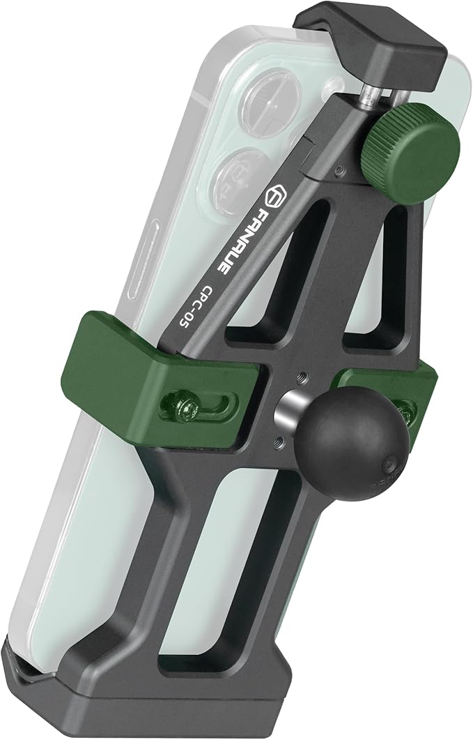 FANAUE Handyhalterung mit 1 Zoll Kugelkopf kompatible mit RAM Mount B Größe Doppelbuchsenarm und Fahrrad Motorrad Telefonhalter für 5.5-7" Smartphones, Anti-Lockerungs-Knopfes Doppelter Schutz.