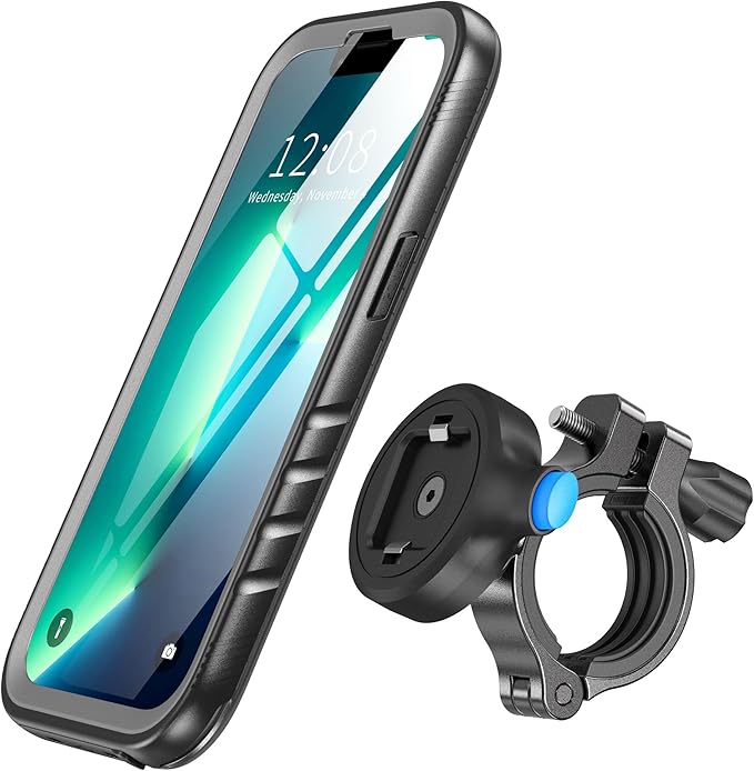 SPORTLINK Handyhalterung Fahrrad für iPhone 13 Pro - Aluminium Handyhalter Motorrad [360°Verstellbare/Vollständiger Schutz] Outdoor Phone Mount Fahrrad Fahrradhandyhalter Halter Lenker Handy